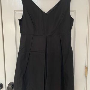 J. Crew Black Pleated Dress V-neck Sleeveless